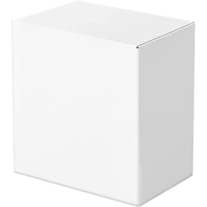 A plain white box with a square shape, suitable for packaging various products. The box has no visible branding.