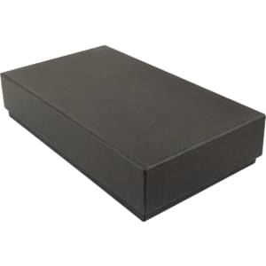 A rectangular, dark green box with a smooth finish, suitable for packaging a product.