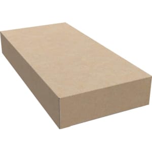 A plain brown rectangular box with a flat lid, suitable for packaging products.