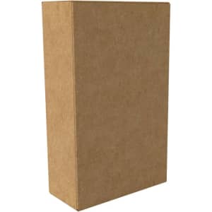 A plain brown cardboard box with a rectangular shape and no visible branding or design.