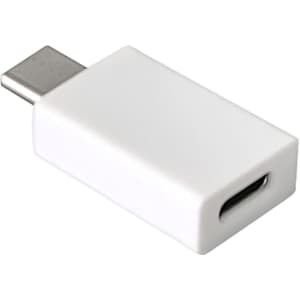 A white Type-C to Type-C data blocker with a metallic connector. It features a simple, rectangular design.