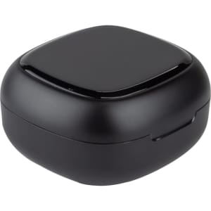 A black charging case for Norton TWS earbuds, featuring a smooth, rounded design and a simple closure.
