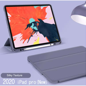 A sleek, grey Rover Folio iPad Case displayed with a vibrant artwork on the iPad, featuring a soft, silky texture.