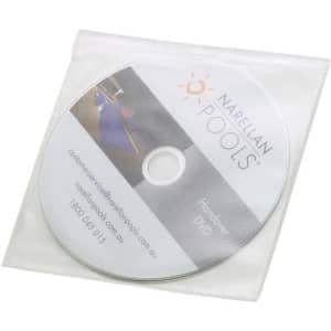 A DVD in a clear sleeve, featuring a logo and a graphic, with a white background and grey accents.