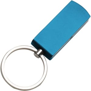 A blue Triton Flash Drive with a keyring attachment, featuring a sleek, rectangular design.