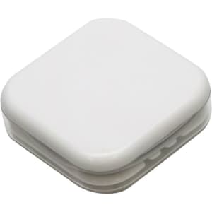 A compact, white case for Razor Cabled Earphones, featuring a simple, sleek design.