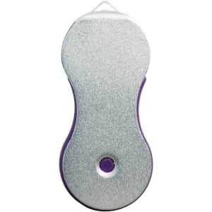 A silver and purple Halo Swivel Flash Drive with a rounded shape and a loop for attachment.