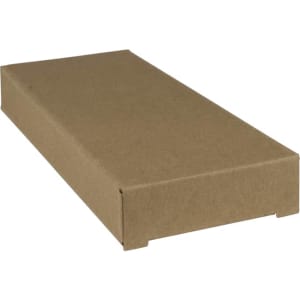 A brown kraft box with a sliding lid, suitable for packaging products or gifts.