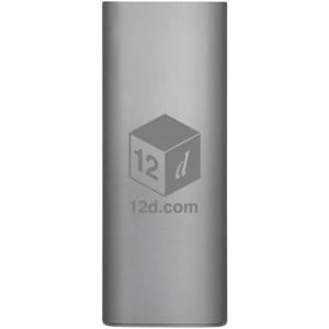 A grey precision tool kit with a sleek design featuring a logo. Ideal for carrying handy tools.