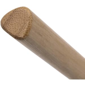 A bamboo pen featuring a rounded tip, showcasing its natural wood finish and texture.