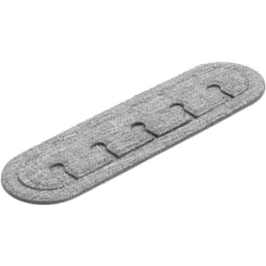 A grey cable organiser made from RPET, featuring multiple slots for neatly tidying cables. It has a logo on the surface.