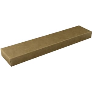 A brown rectangular box, featuring a simple design, suitable for packaging items like charging cables.