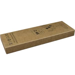 A brown Kraft sliding gift box with an engraved logo, designed for packaging products.