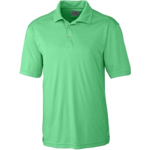 A green Men's Parma Polo shirt with a classic collar and short sleeves, featuring a logo.