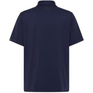 A men’s navy polo shirt with a simple design and a logo on the back. Suitable for casual or corporate wear.