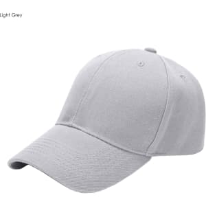 A light grey, six-panel heavy acrylic cap featuring a rounded visor and a discreet logo.