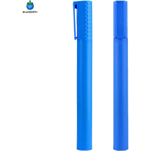 A blue Jumbo Highlighter Pen with a textured grip and a cap. Features a branding logo on the top.