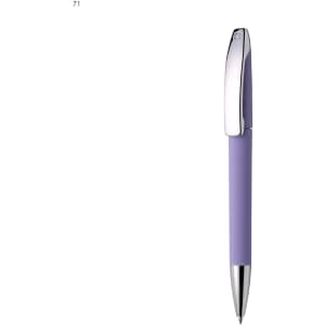 A metal pen with a lavender barrel and a chrome clip, featuring a sleek design and elegant finish.