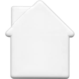 A white house-shaped object with a smooth finish, featuring a subtle logo.