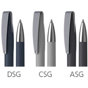 A collection of Cobra Softgrip MMs pens in various colours, featuring a sleek design and grip.