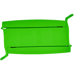 A green food clip with two sides, featuring a simple, sleek design suitable for kitchen use.
