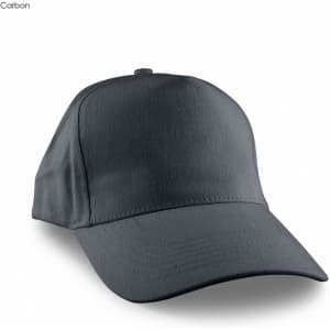 A drink bottle with a fitted carbon-coloured cap, featuring a plain design and a logo.