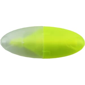 A mini highlighter in a bright yellow colour with a transparent cap, featuring a logo.
