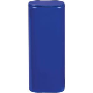 A blue flip top tin container designed for holding mints. The tin features a smooth, glossy finish.