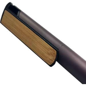 A Canberra Metal Pen featuring a sleek design with a metallic purple finish and a wooden accent.