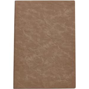 A brown Falby Notebook with a textured cover, featuring a logo on the front.