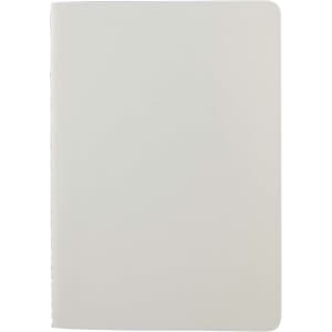 A washable paper notebook with a plain white cover and rounded corners, featuring a subtle logo.