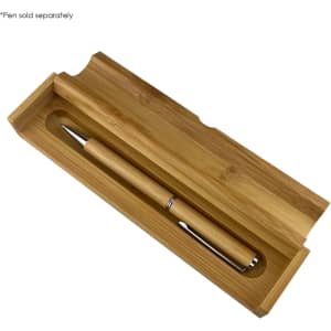 A bamboo gift box for a single pen, featuring a natural finish and fitted interior. The pen is sold separately.