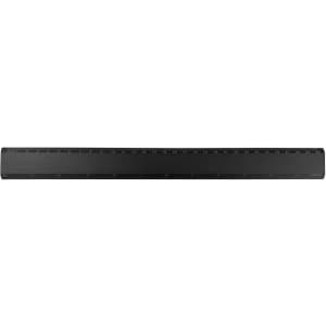 A black aluminum ruler measuring 30cm, featuring clear measurement markings along its length.
