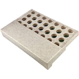 A Wheat Straw Connect Four game in a light beige colour with circular playing slots and a smooth surface.