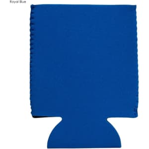 A royal blue neoprene stubby cooler with a fitted base and clean, simple design, featuring a logo.