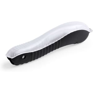 A toothbrush with a black handle and a clear protective cover. It has a textured grip for comfort.
