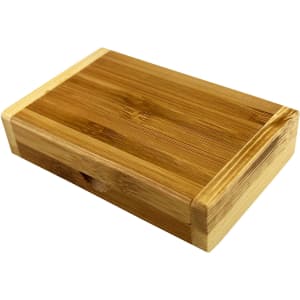 A bamboo phone case with a smooth, natural wood finish, showcasing a simple and eco-friendly design.