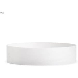 A white Tyvek kids wristband, 19mm wide, suitable for events and exhibitions. Features a logo.