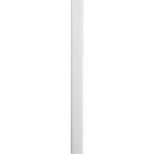 A grey carpenter pencil with a rectangular shape, featuring a branding logo.