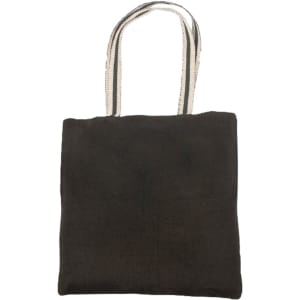 A dark green eco jute tote bag with light-coloured handles and a simple design.