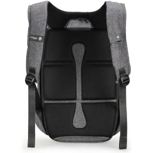 A grey Swissdigital Cosmo 3.0 Backpack featuring padded mesh back support and adjustable straps.