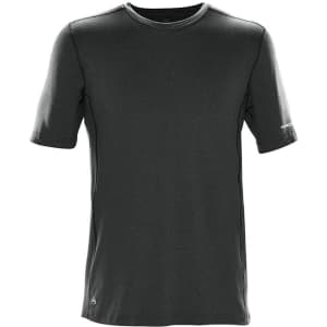 A grey short-sleeve t-shirt made from H2X-Dry material, featuring a logo on the sleeve.