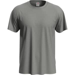 A men's classic T-shirt in olive green, featuring short sleeves and a crew neckline. Includes a branding logo.