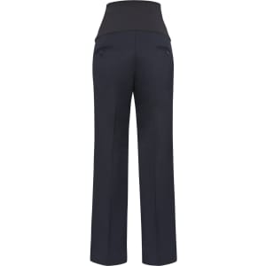 Women's cool stretch maternity pants in black, featuring a stretchy waistband and back pockets.