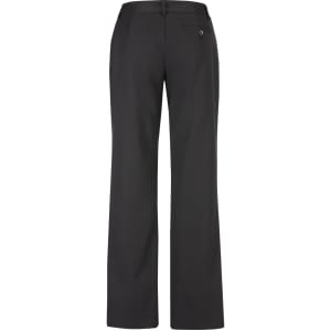 A pair of women's relaxed pants in black, featuring a straight leg design and back pocket.