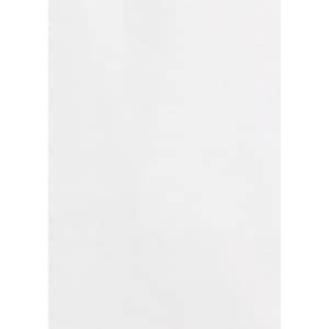 A white short sleeve button-up shirt with a logo. The fabric appears smooth and lightweight.