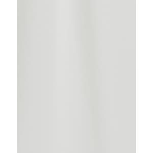 A white long sleeve blouse with a smooth texture, featuring a button-up design and a small logo.