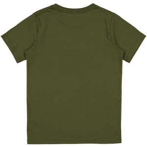 A green short sleeve tee for kids featuring a plain back design and no visible branding.