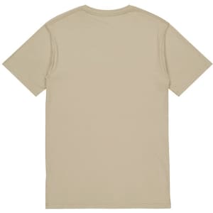 A men's short sleeve tee in a neutral beige colour, with a simple design and no visible branding.