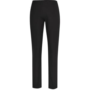 A pair of black women's leggings with a slim fit and no visible branding.